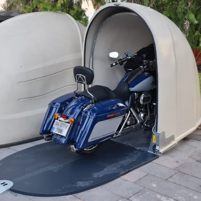 Motociklo garažas bet kuriam motociklo modeliui